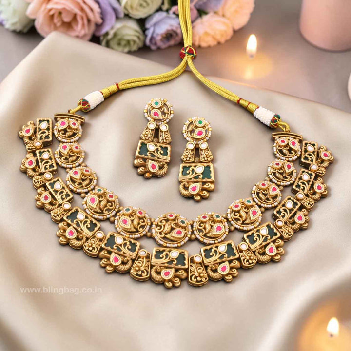Multicolor Wania Heritage Jewellery Set