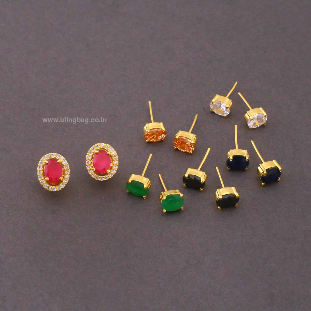 Multicolor Yasmika Color Changeable Studs