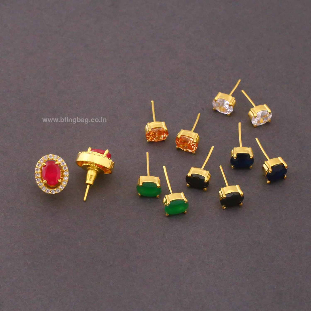 Multicolor Yasmika Color Changeable Studs