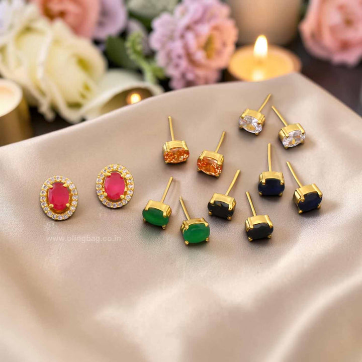 Multicolor Yasmika Color Changeable Studs