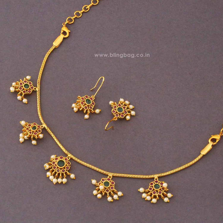 Multicolor Yoshita Antique Jewellery Set - New Arrival
