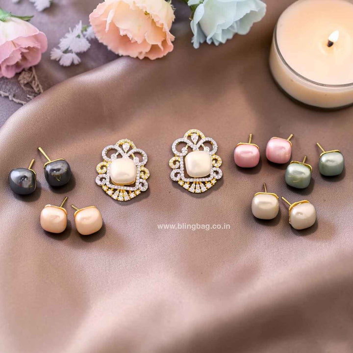 Multicolor Zanec Zirconia Studs