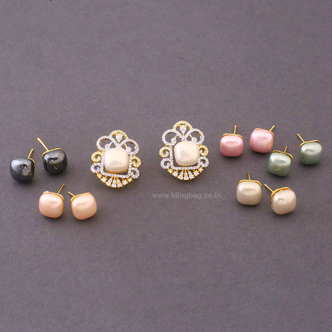 Multicolor Zanec Zirconia Studs