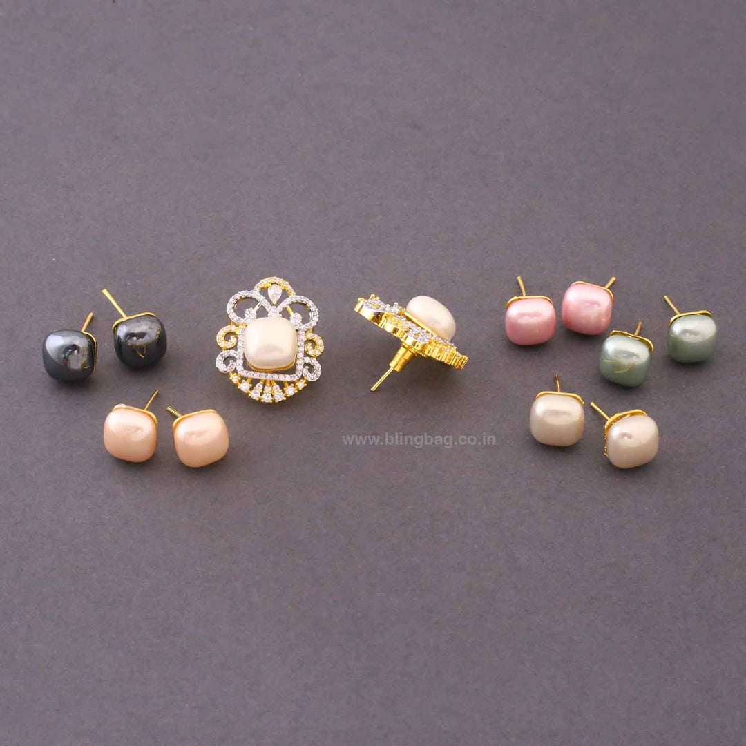 Multicolor Zanec Zirconia Studs