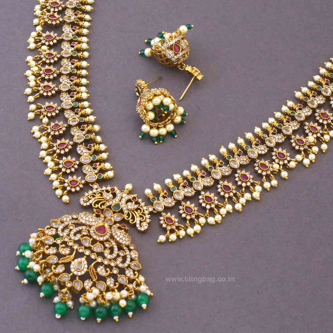 Multicolor Zelara Victorian Jewellery Set - New Arrival