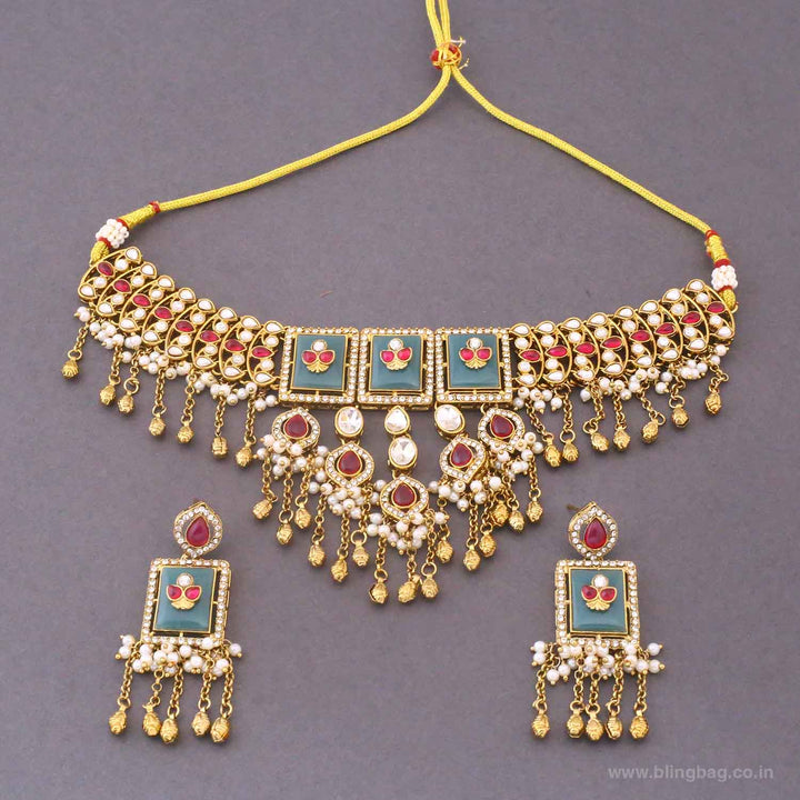 Multicolor Zoyaani Heritage Jewellery Set