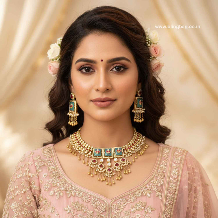 Multicolor Zoyaani Heritage Jewellery Set