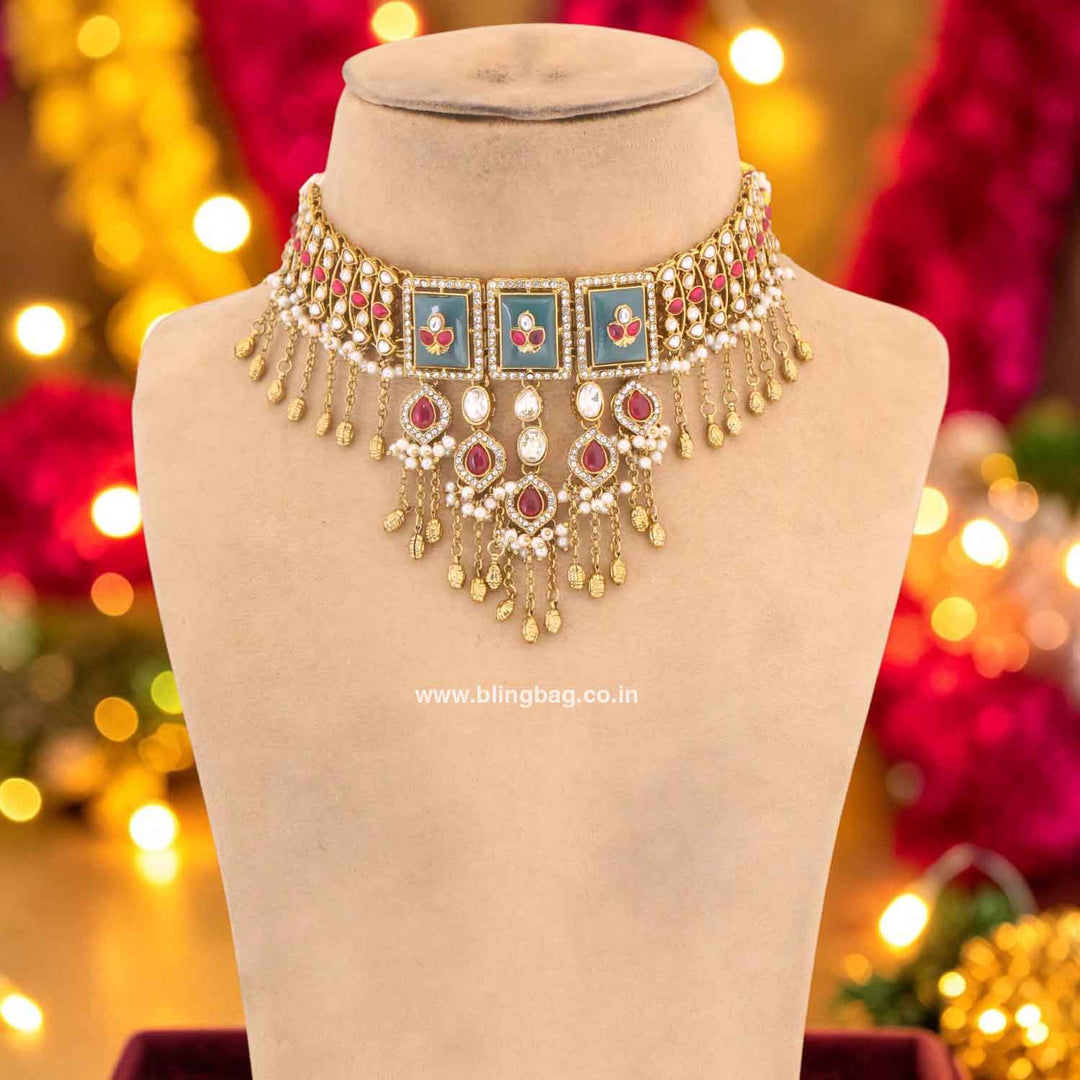 Multicolor Zoyaani Heritage Jewellery Set