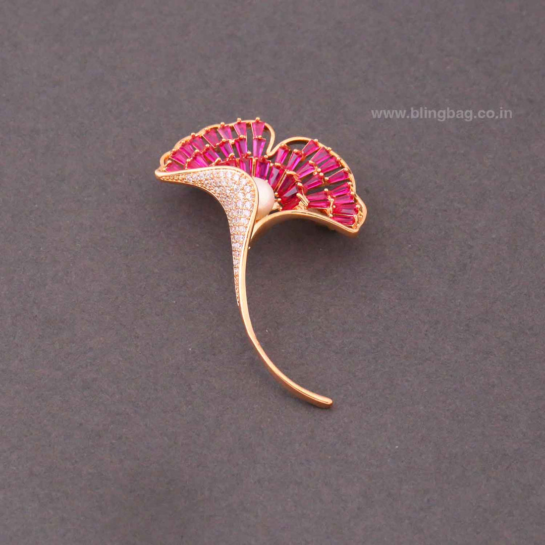 Pink Arc Brooch