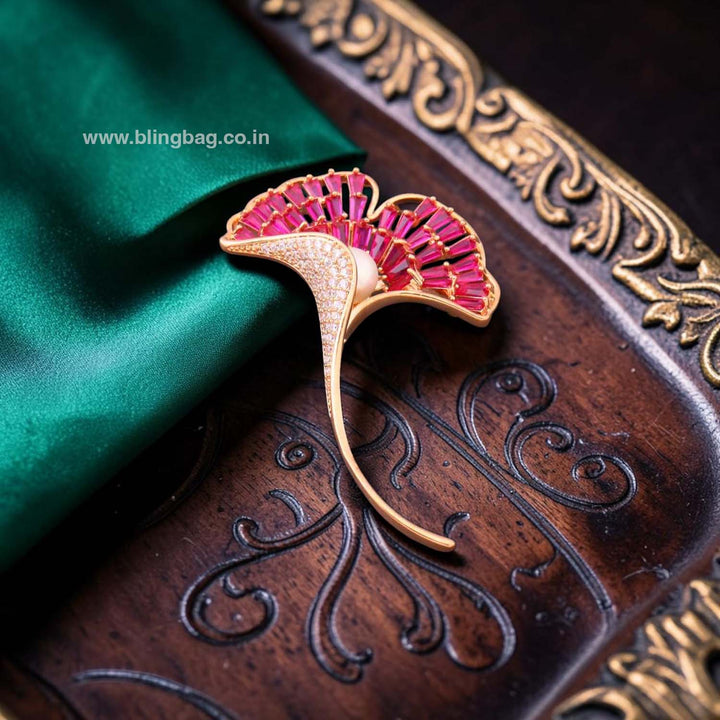 Pink Arc Brooch