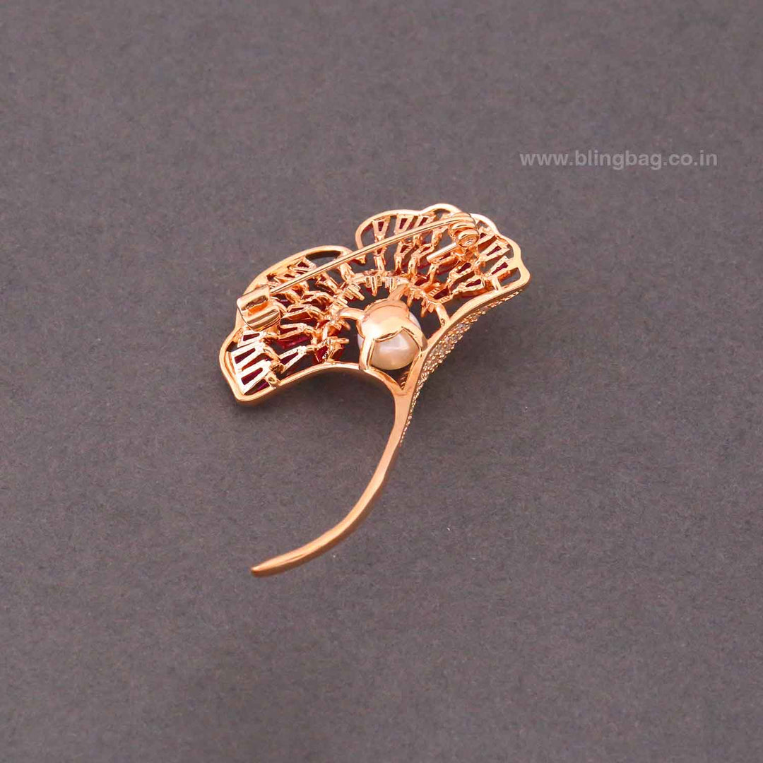 Pink Arc Brooch