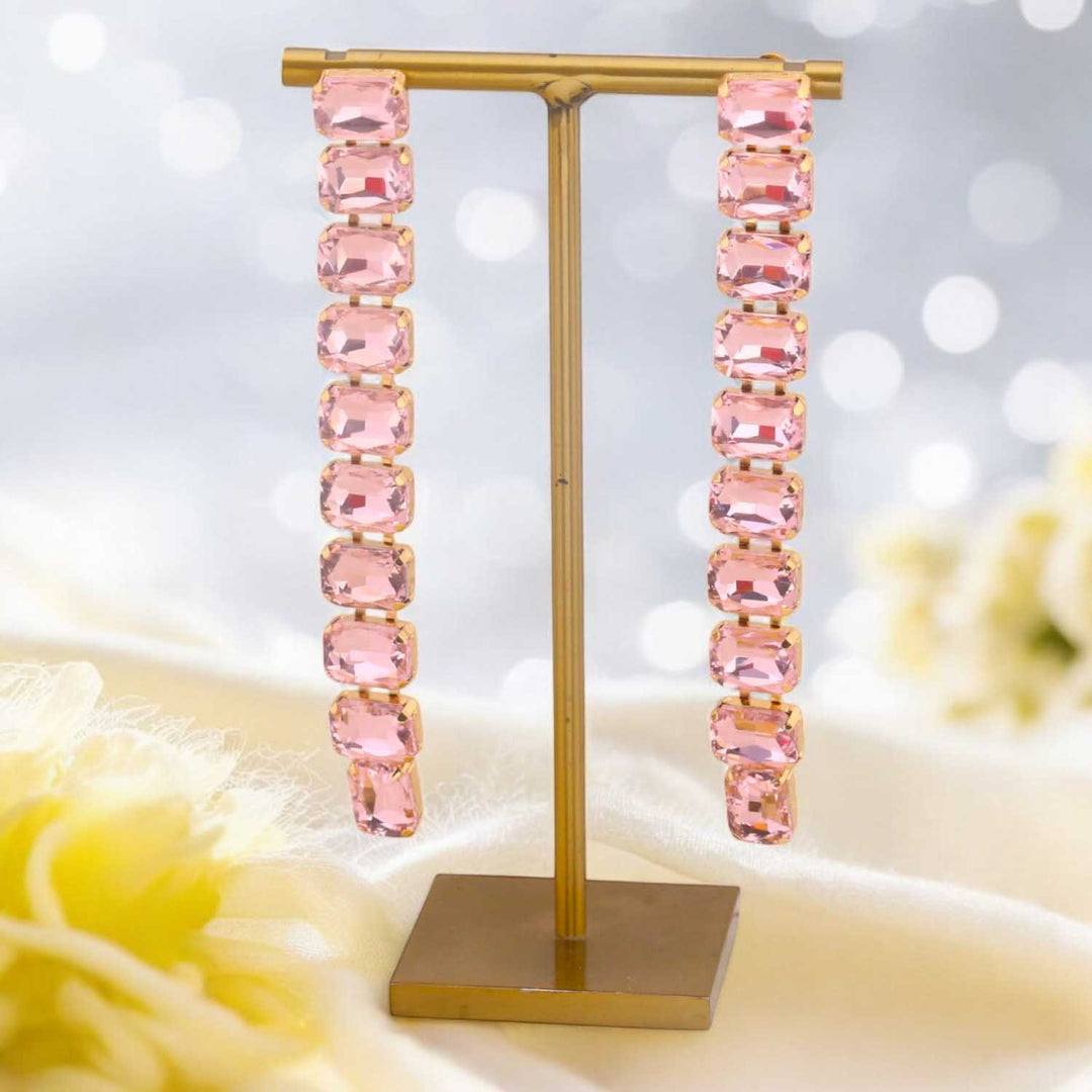 Pink Calico Danglers