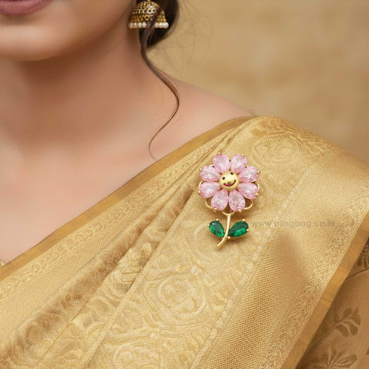Pink Daisy Brooch