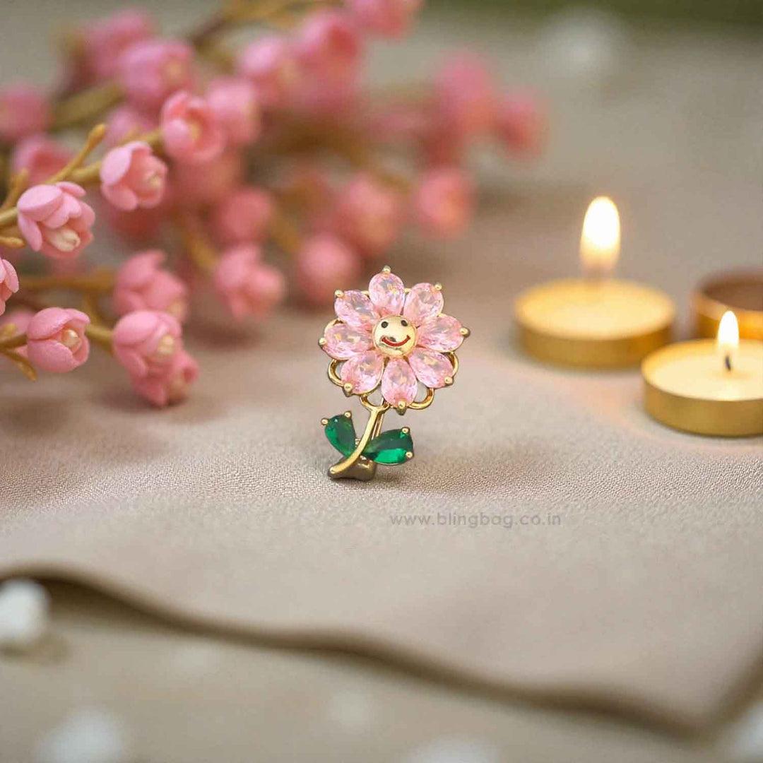 Pink Daisy Brooch