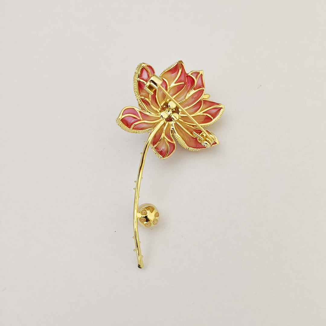 Pink Lotus Brooch