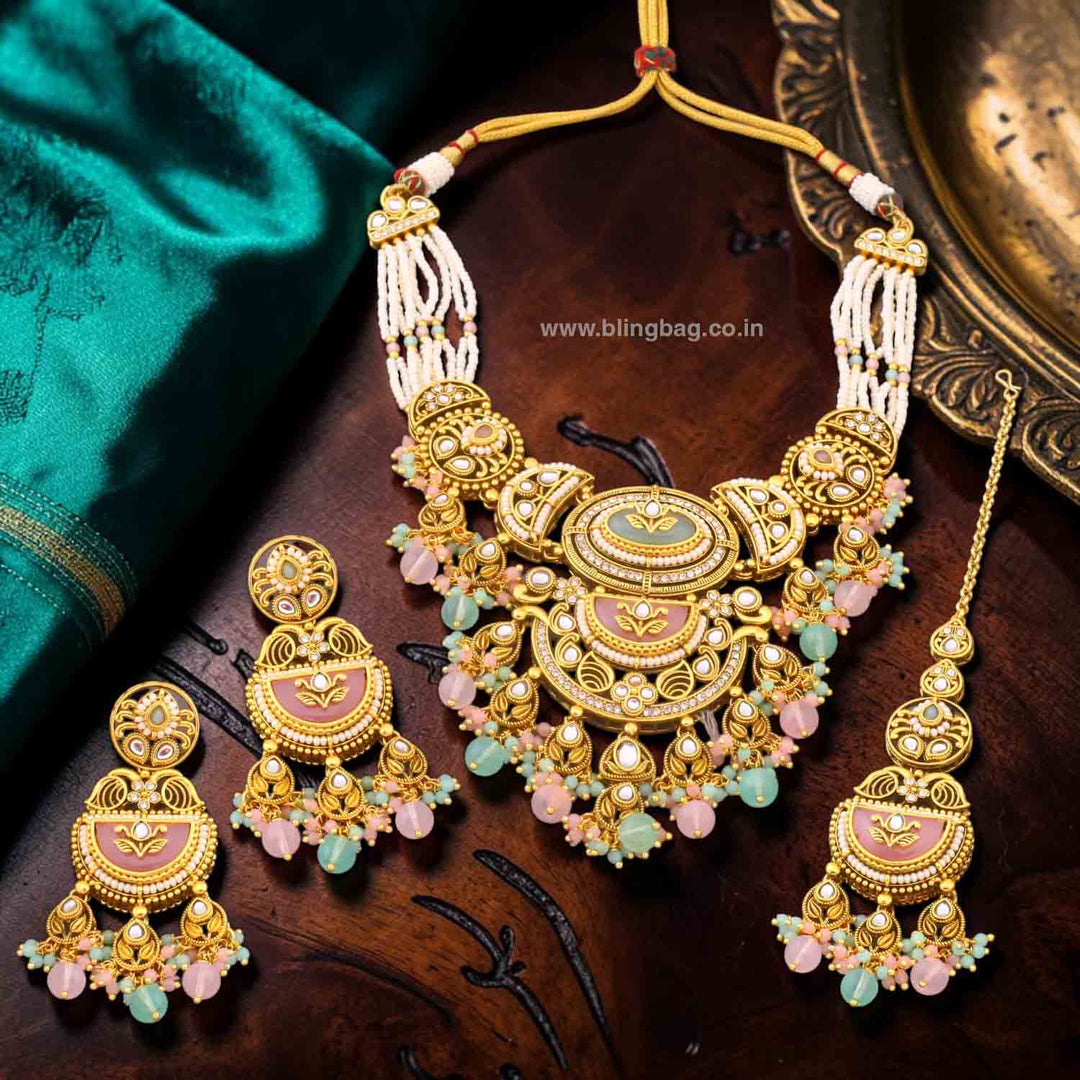 Prismatic Bhavyaa Kundan Jewellery Set
