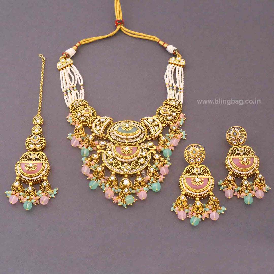 Prismatic Bhavyaa Kundan Jewellery Set
