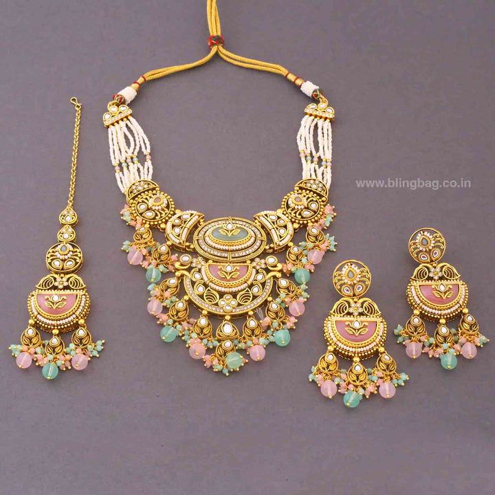 Prismatic Bhavyaa Kundan Jewellery Set