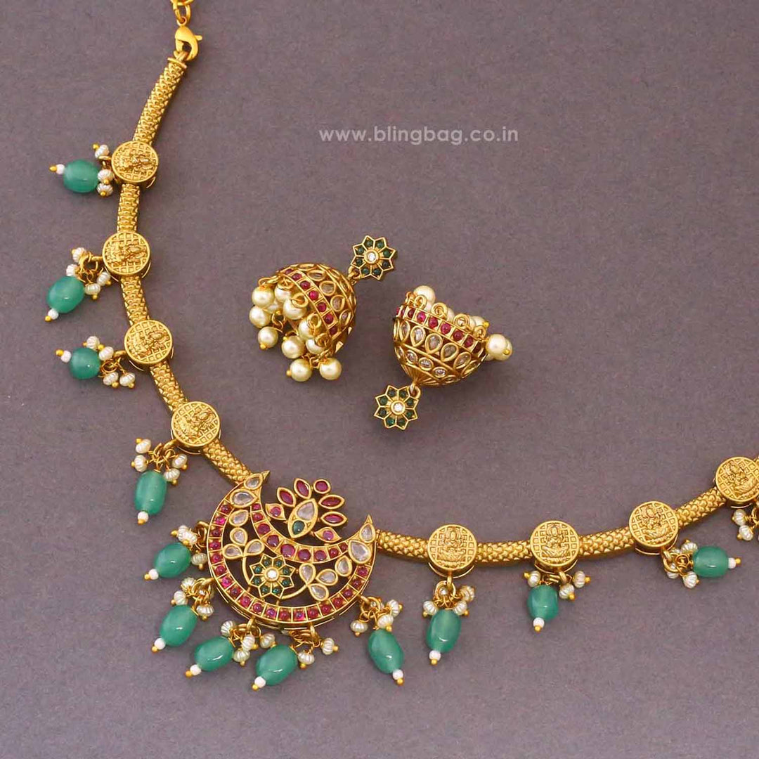 Prismatic Chandikai  Temple Jewellery Set - New Arrival
