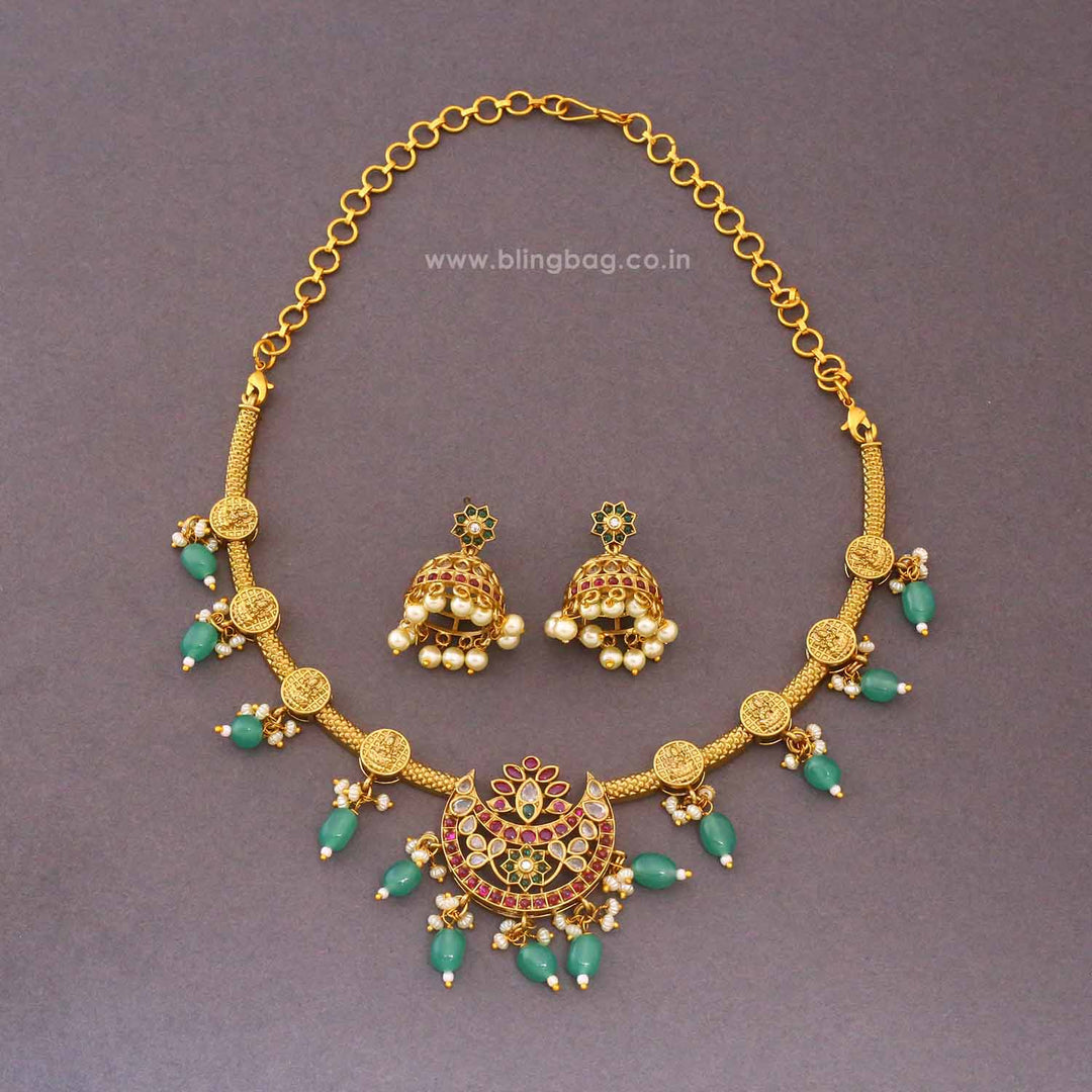Prismatic Chandikai  Temple Jewellery Set - New Arrival