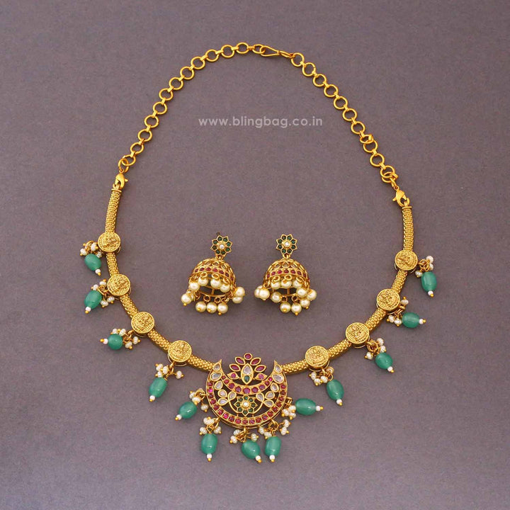 Prismatic Chandikai  Temple Jewellery Set - New Arrival