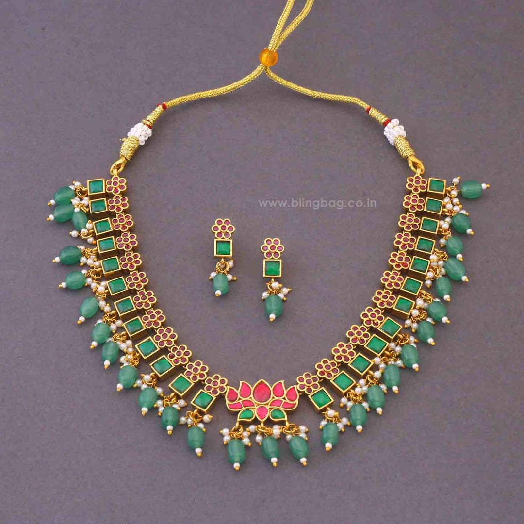 Prismatic Hridya Antique Jewellery Set - New Arrival