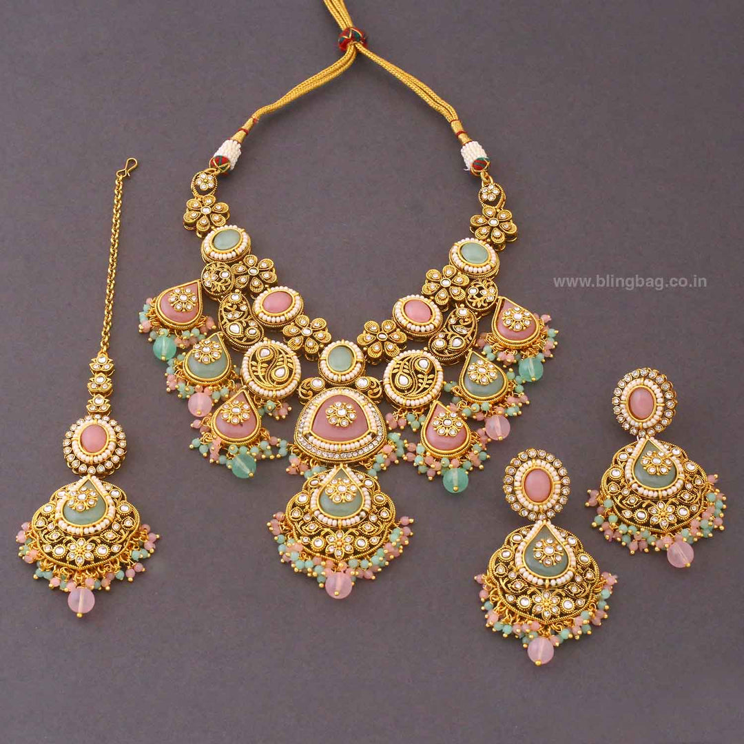 Prismatic Ishitaa Kundan Jewellery Set