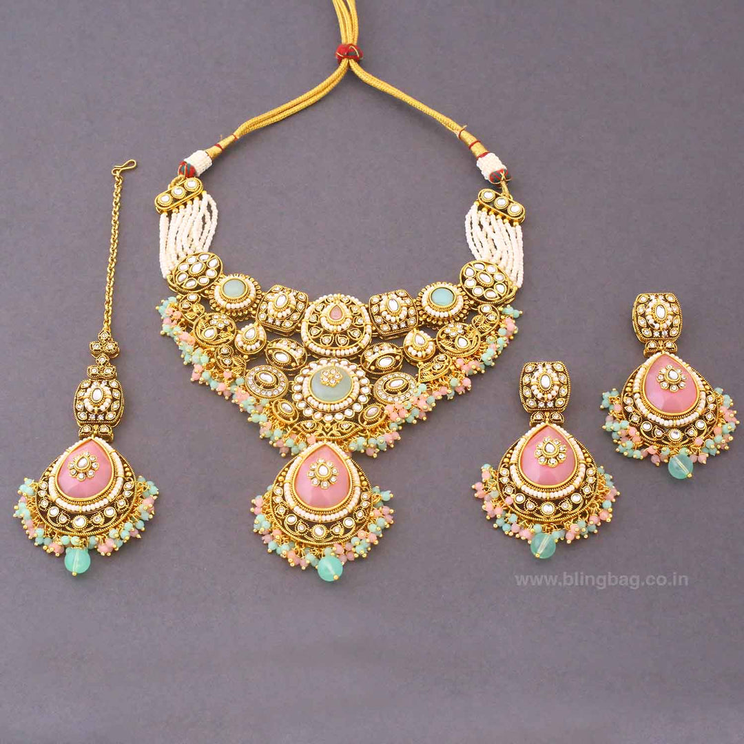 Prismatic Lavaani Kundan Jewellery Set