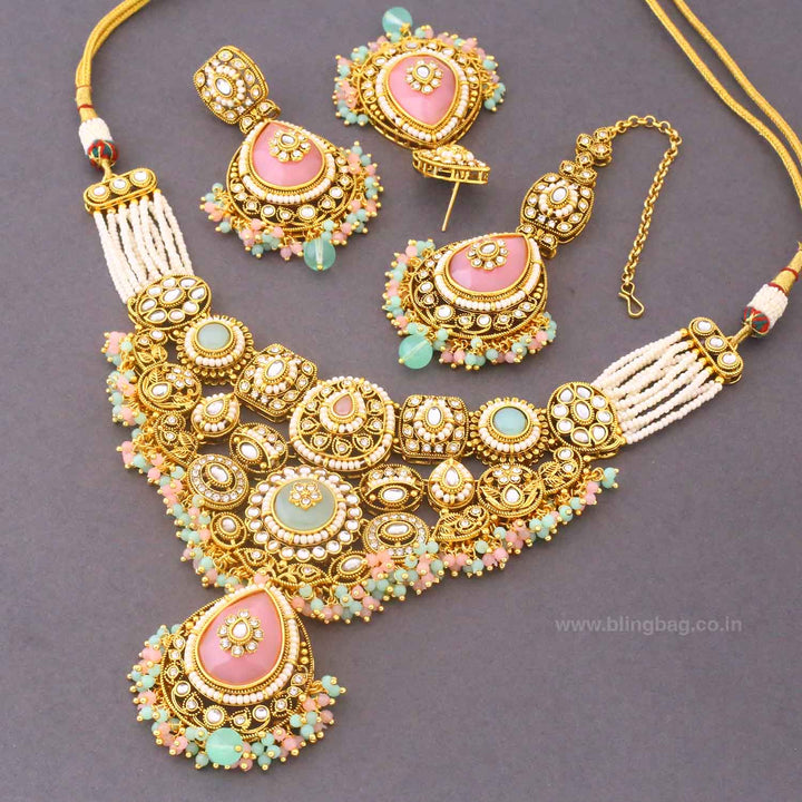 Prismatic Lavaani Kundan Jewellery Set