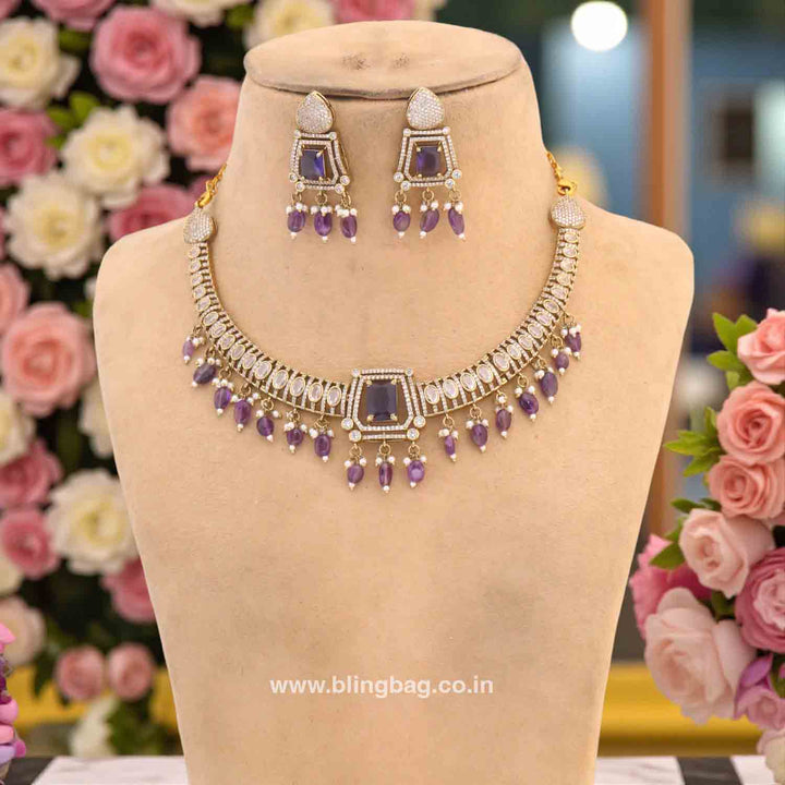 Purple Alicejoy Victorian Jewellery Set- New Arrival
