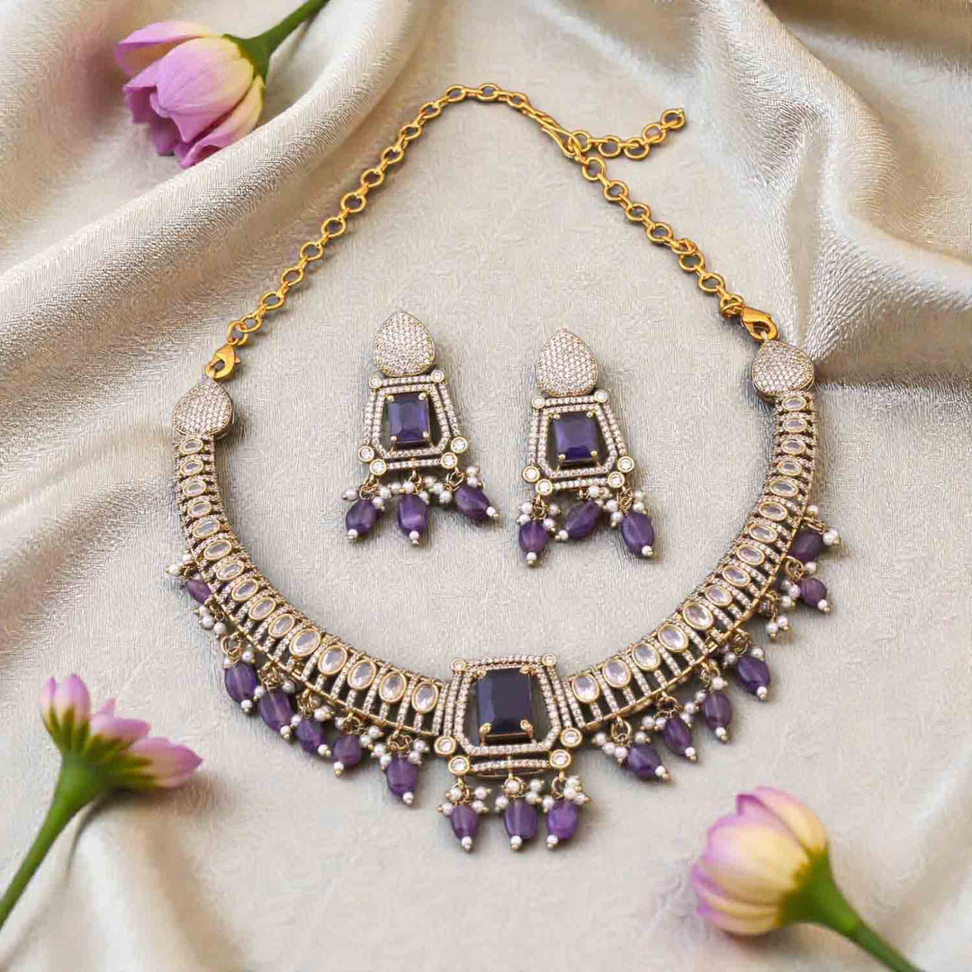 Purple Alicejoy Victorian Jewellery Set- New Arrival