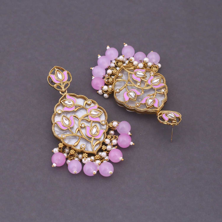 Purple Almas Chandbalis