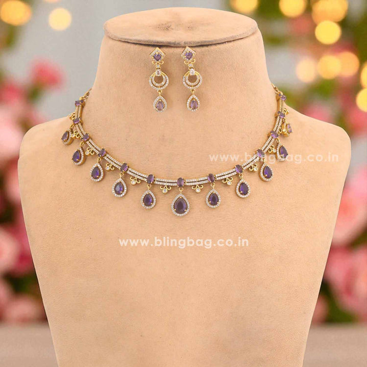 Purple Blessi Victorian Jewellery Set - New Arrival