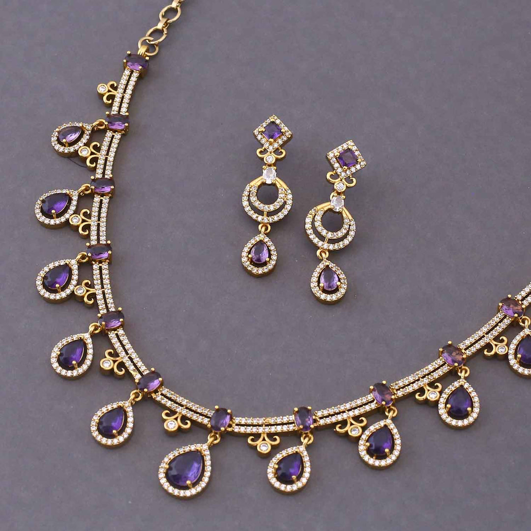 Purple Blessi Victorian Jewellery Set - New Arrival