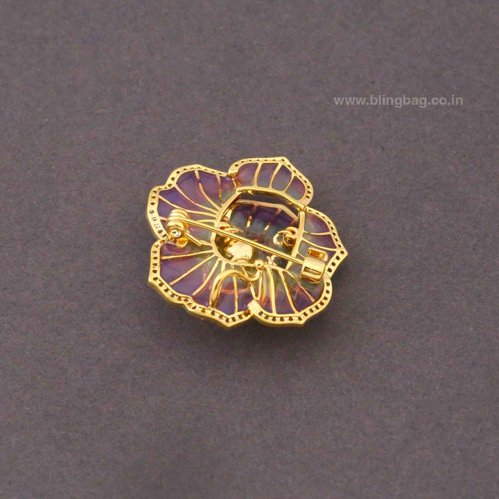 Purple Dewdrop Brooch