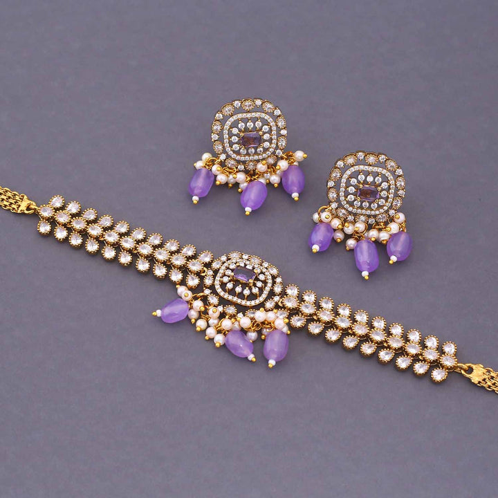 Purple Kanira Victorian Jewellery Set - New Arrival