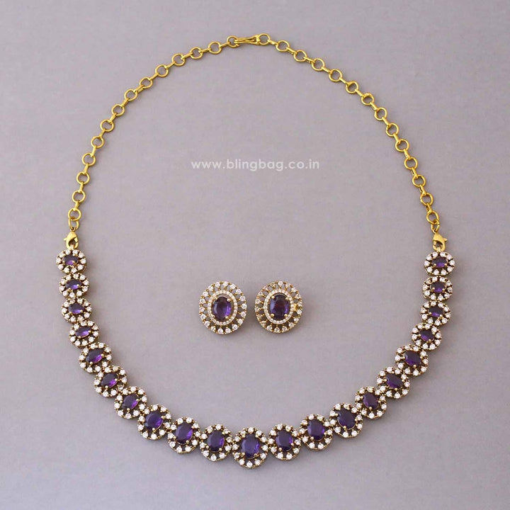 Purple Mariabella Victorian Jewellery Set - New Arrival