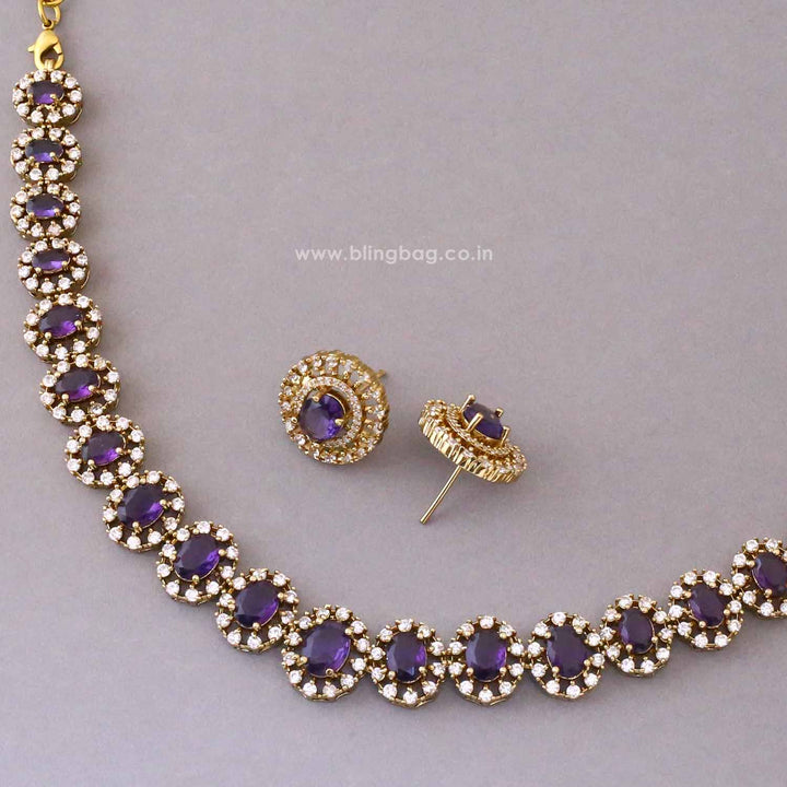 Purple Mariabella Victorian Jewellery Set - New Arrival