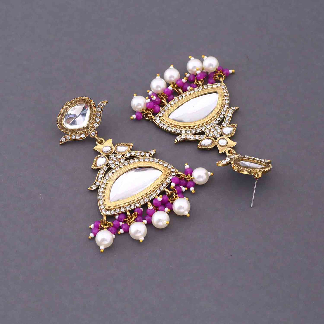 Purple Shahruh Danglers
