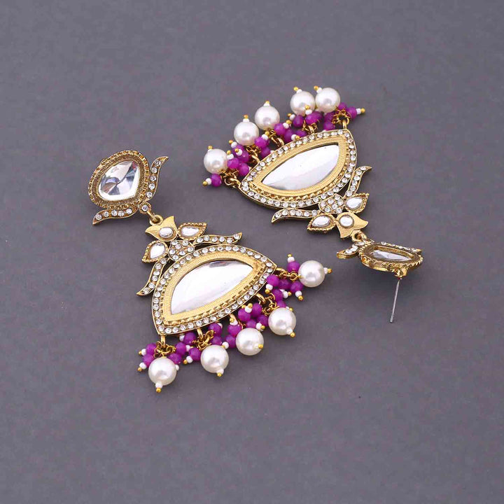 Purple Shahruh Danglers