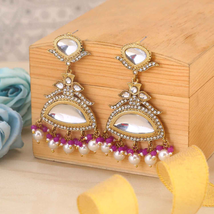 Purple Shahruh Danglers
