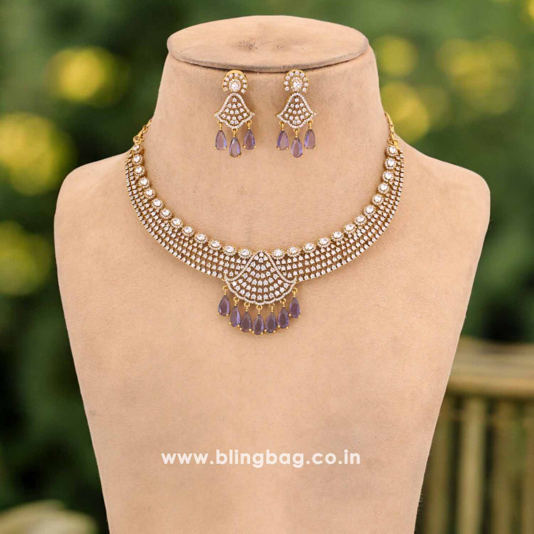 Purple Tarini Hasli Victorian Jewellery Set - New Arrival