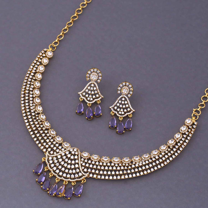 Purple Tarini Hasli Victorian Jewellery Set - New Arrival
