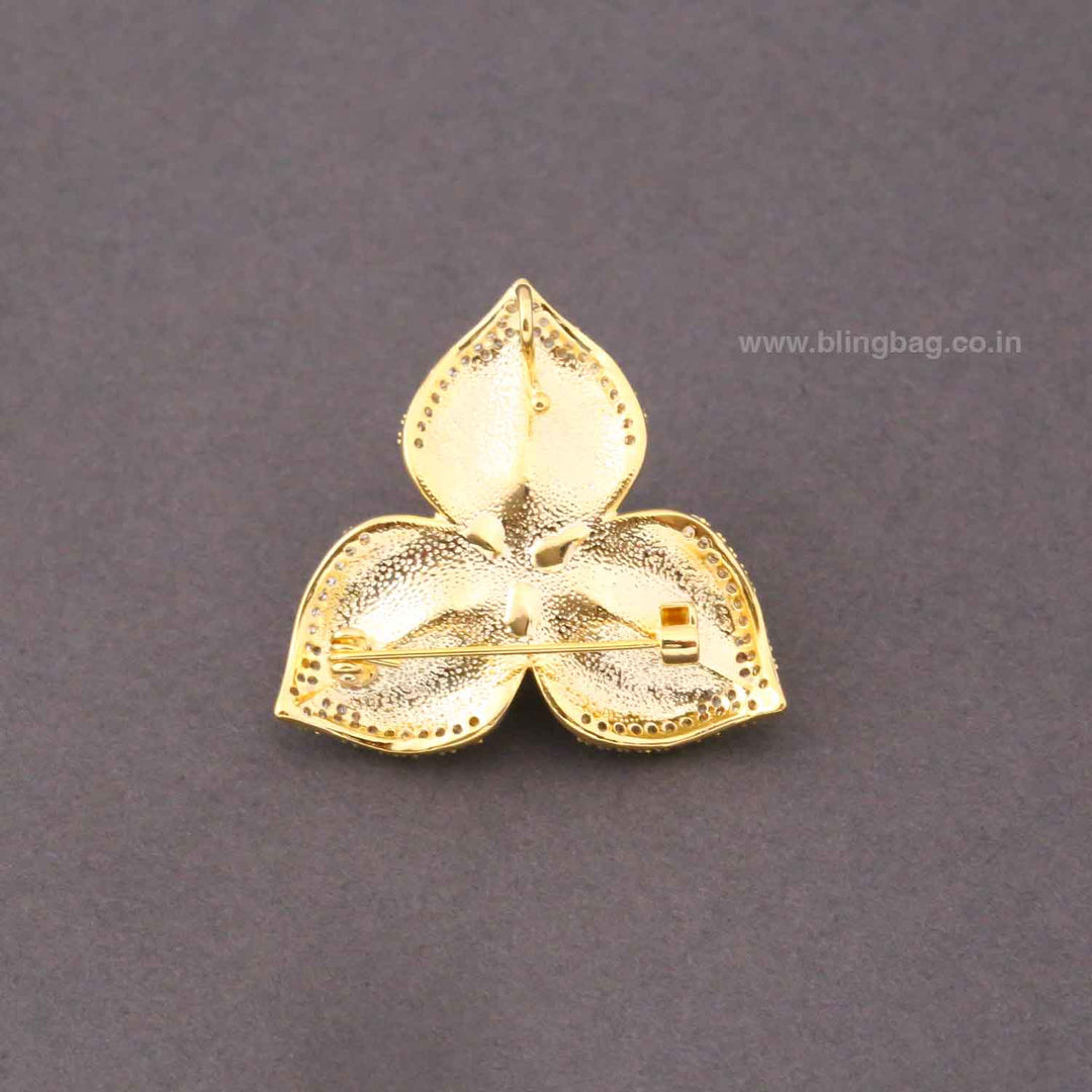 Purple Trillium Brooch