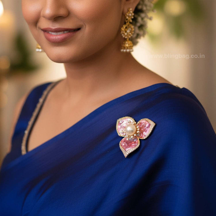 Purple Trillium Brooch