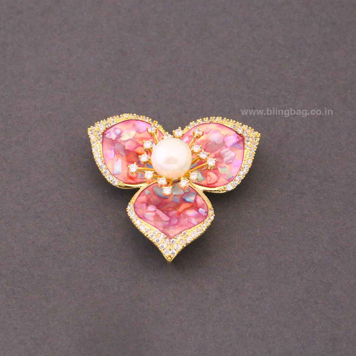 Purple Trillium Brooch