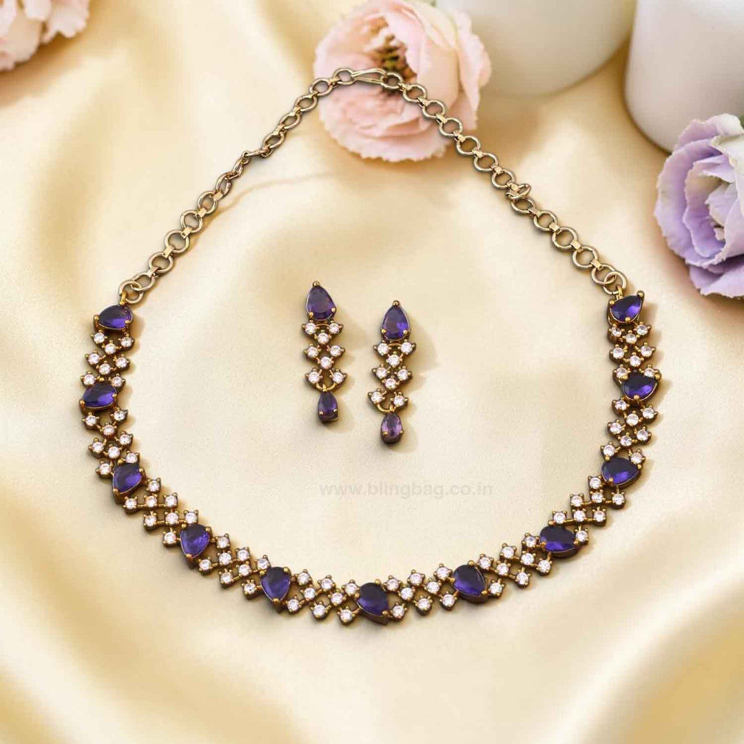 Purple Vionara Victorian Jewellery Set - New Arrival