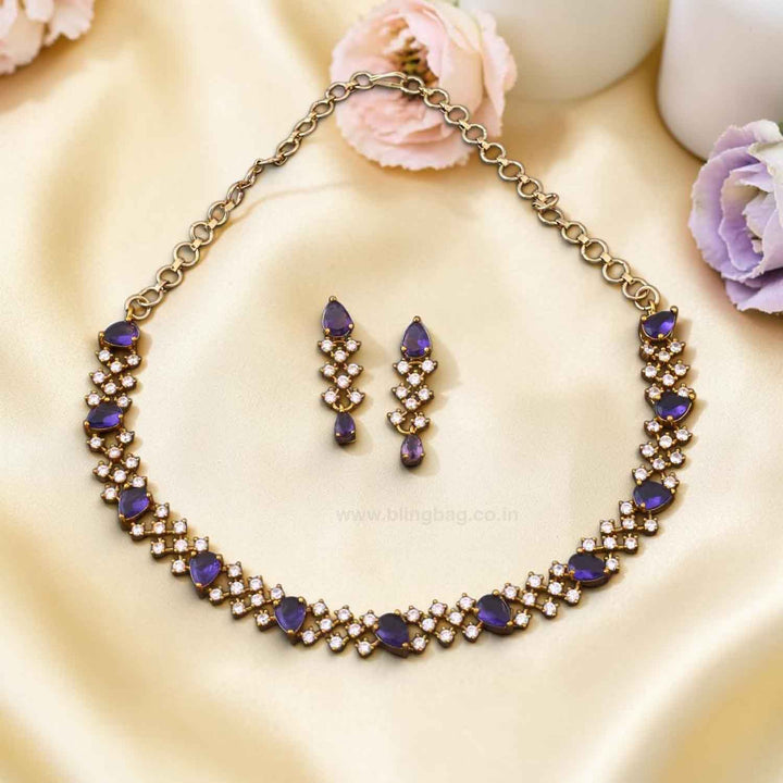 Purple Vionara Victorian Jewellery Set - New Arrival