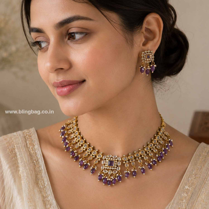 Purple Yuska Victorian Jewellery Set - New Arrival
