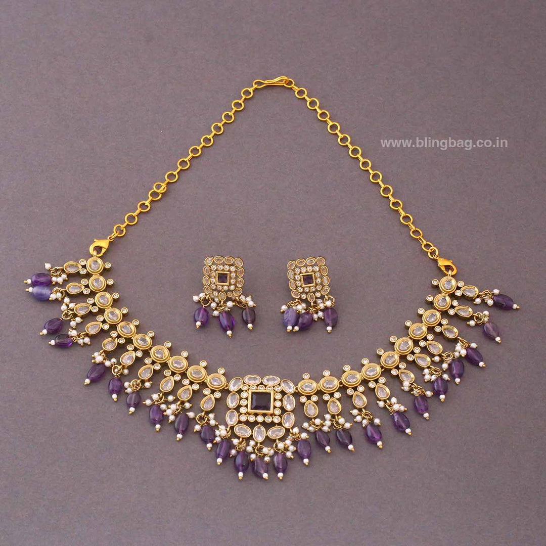 Purple Yuska Victorian Jewellery Set - New Arrival